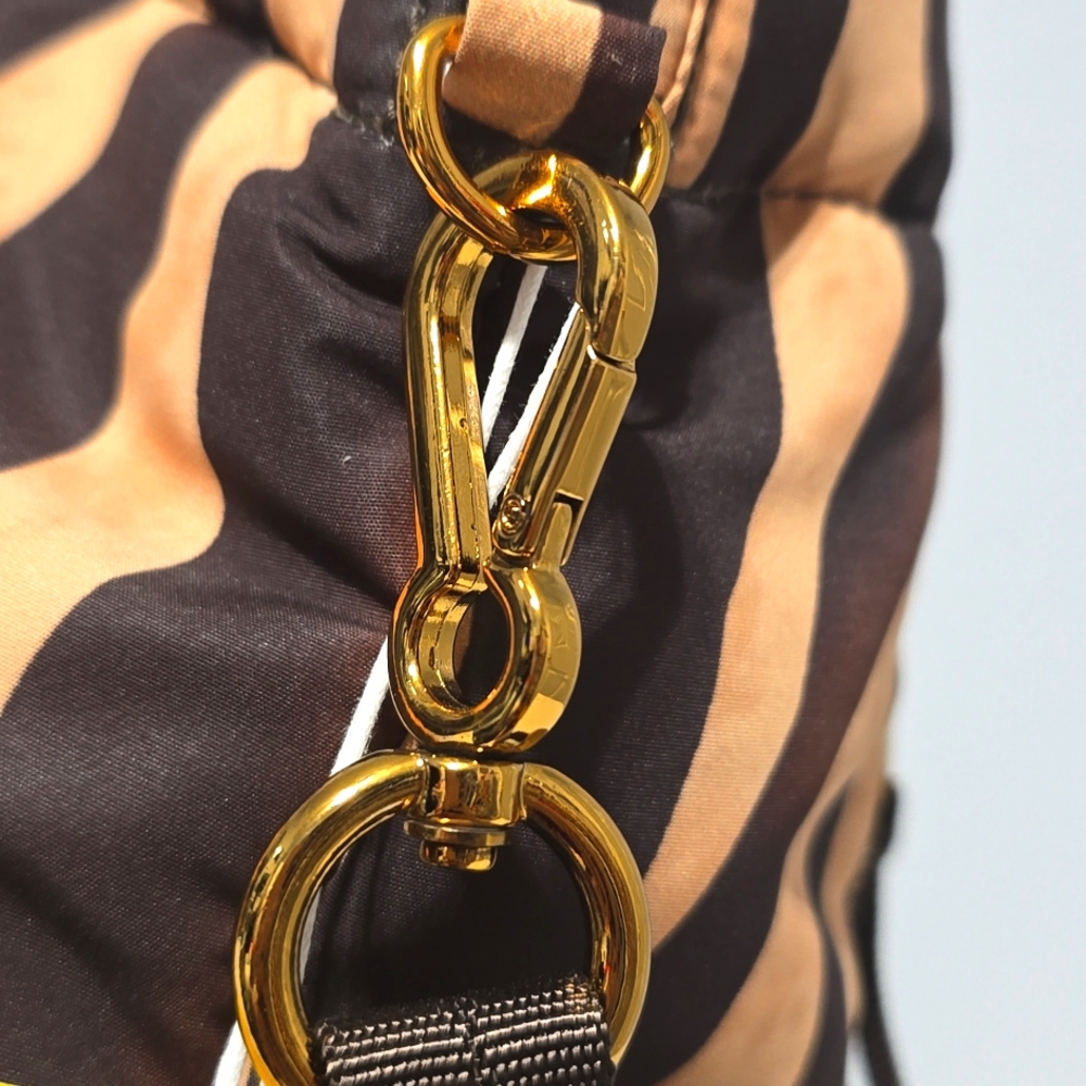 Vince Camuto Black and Tan Shoulder Bag with Zebra Print - Picture 5 of 14